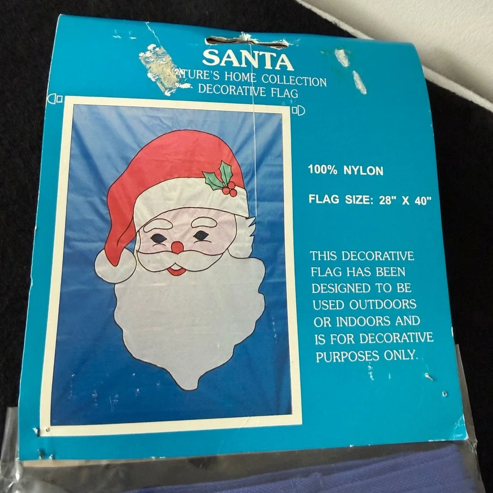 Santa Christmas House Flag 28x40 Nylon Holiday Outdoor Decorative